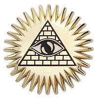 Real Sic Occult Pyramid Eye Enamel Pin Mason Pin Masonic Lapel Pin