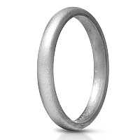 Thunderfit Womens Band Rings Thin And Stackable Silicone Ring Wedding Band 1 Ring Silver 455 157Mm