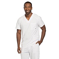 Cherokee Infinity Men Scrubs Top Vneck Ck900A Xs White