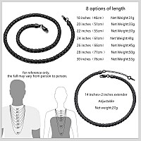 Prosteel Round Box Flat Chain Layering Necklace Men Jewelry Minimalist Women Chain Gift Statement Black Necklace