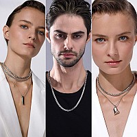 Prosteel Chain Necklace For Men Women Boy Egirl Eboy Grunge Jewelry Y2K Aesthetic Layer Stainless Steel Chains Mens Necklaces