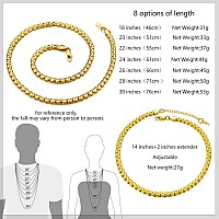 Prosteel Gold Necklace Mens Chains 20Inch Stainless Steel Gold Chain For Men Chain Thick Chain Necklace