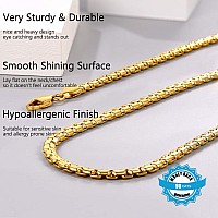 Prosteel Gold Necklace Mens Chains 20Inch Stainless Steel Gold Chain For Men Chain Thick Chain Necklace