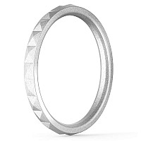 Thunderfit Thin And Stackable Silicone Ring Wedding Band For Women Diamond Pattern 1 Ring Silver 657 173Mm