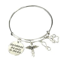 Infinity Collection Veterinarian Gifts Veterinarian Bracelet Technician Gifts She Believed She Could So She Did Bracelet