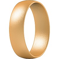 Thunderfit Silicone Rings For Men And Women 6Mm Wide 15Mm Thick Gold Size 657 1775Mm