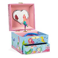 Jewelkeeper Mermaid Girls Musical Jewelry Box Underwater Design Pullout Drawer Over The Waves Tune