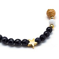 Fesciory Women Solar System Bracelet Universe Galaxy The Eight Planets Guardian Star Natural Stone Beads Bracelet Bangle For Men