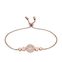 Fossil Womens Rose Goldtone Chain Bracelet Color Rose Gold Model Jf02905791