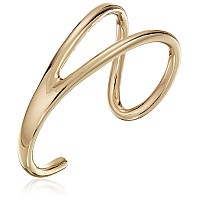 French Connection Womens Open Cuff Bracelet Gold One Size