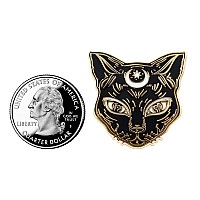 Luna The Black Cat Enamel Cat Pin