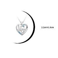 Shiqiao Spl Mom Christmas Gifts Necklace Mother Heart Pendant Necklace Mothers Day Necklace For Women From Daughter Son White