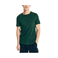 Nautica Mens Short Sleeve Crew Neck Tshirt Tidal Green Solid Small