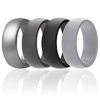 ROQ Men's Silicone Wedding Ring, 8mm, Size 10, 7