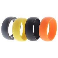 ROQ Silicone Wedding Ring for Men, Size 11, 4 Pack