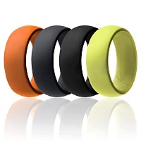 ROQ Silicone Wedding Ring for Men, Size 11, 4 Pack