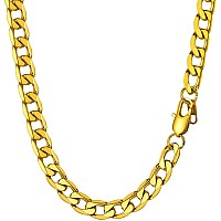 Prosteel 26 Inch Mens Gold Plated Necklaces Miami Cuban Link Rapper Costume Male Necklace Chain Trendy Hip Hop Jewelry For Men