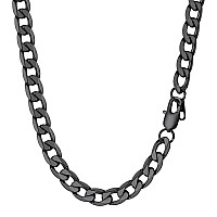 Prosteel Black Necklace Men 28Inch Collares Para Hombre Stainless Steel Cuban Link Chain Long Necklace Necklce Simple Necklaces