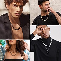 Prosteel Black Necklace Men 28Inch Collares Para Hombre Stainless Steel Cuban Link Chain Long Necklace Necklce Simple Necklaces