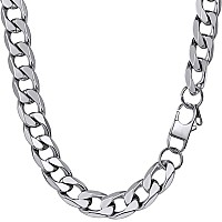 Prosteel Mens Necklace Men Big Thick Chain 22Inch Steel Necklace Man Chain Jewelry