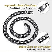 Prosteel Mens Chain Necklace Chunky Jewelry For Women Cool Necklaces Black Necklace Men Choker Chain