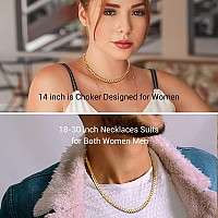 Prosteel Men Gold Chains Necklace For Boyfriend Cuban Links 28Inch Gold Plated Hiphop Chain Necklace Nickless For Man