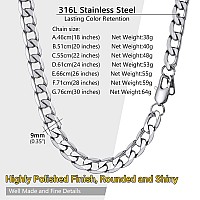 Prosteel Rapper Chain Biker Cuban Link Chain Sturdy Long Chains Necklaces Mens Stainless Steel Jewelry Fathers Day Necklace