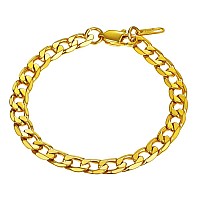 Prosteel Gold Bracelets 18K Plated Hiphop Men Women Jewelry Gifts Hip Hop Stainless Steel Stacking Layering Curb Chain Cuban Lin