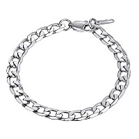 Prosteel Men Bracelet Pulseras Para Hombres Mens Braclets Silver Cuban Link Chain Tennis Bracelet For Women Stainless Steel Brac