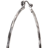 Lucky Brand Silver Hammered Hoop Earrings One Size