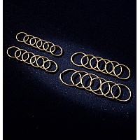 Masedy 24Pcs 20G 316L Stainless Steel Nose Rings Hoop Tragus Cartilage Helix Piercing Lip Septum Ring Gold Bendable