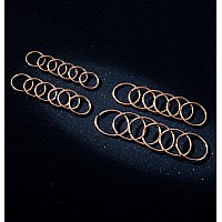 Masedy 24Pcs 20G 316L Stainless Steel Nose Rings Hoop Tragus Cartilage Helix Piercing Lip Septum Ring Rosegold Bendable