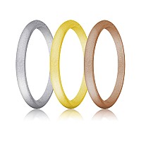 Luniqi Silicone Wedding Ring For Women Thin And Stackable Durable Rubber Safe Band For Love Couple Souvenir And Outdoor Activ