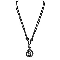 Bluerica Om Pendant On Adjustable Black Cord Necklace