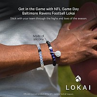 Lokai Silicone Beaded Bracelet For Men Women Nfl Football Collection Baltimore Ravens Small Silicone Jewelry Fashion Bra