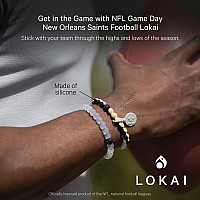 Lokai Silicone Beaded Bracelet For Men Women Nfl Football Collection New Orleans Saints Small Silicone Jewelry Fashion B