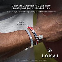 Lokai Silicone Beaded Bracelet For Men Women Nfl Football Collection New England Patriots Small Silicone Jewelry Fashion