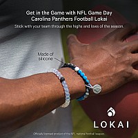 Lokai Silicone Beaded Bracelet For Men Women Nfl Football Collection Carolina Panthers Medium Silicone Jewelry Fashion B