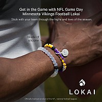 Lokai Silicone Beaded Bracelet For Men Women Nfl Football Collection Minnesota Vikings Small Silicone Jewelry Fashion Br