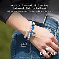 Lokai Silicone Beaded Bracelet For Men Women Nfl Football Collection Indianapolis Colts Extra Large Silicone Jewelry Fas