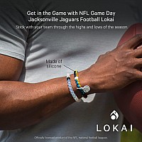 Lokai Silicone Beaded Bracelet For Men Women Nfl Football Collection Jacksonville Jaguars Large Silicone Jewelry Fashion