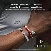 Lokai Silicone Beaded Bracelet For Men Women Nfl Football Collection Tampa Bay Buccaneers Large Silicone Jewelry Fashion