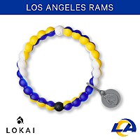 Lokai Silicone Beaded Bracelet For Men Women Nfl Football Collection Los Angeles Rams Medium Silicone Jewelry Fashion Br