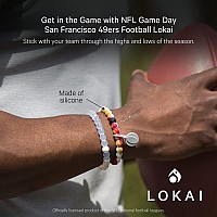 Lokai Silicone Beaded Bracelet For Men Women Nfl Football Collection San Francisco 49Ers Small Silicone Jewelry Fashion