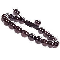 Massive Beads Natural Gemstone Semi Precious Round Beads Bracelet 8Mm Handmade Stretch Bracelet Unisex Jewelry Garnet 8Mm