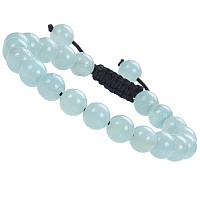 Massive Beads Knitting Adjustable Mens Womens Natural Gemstone 8Mm Round Beads Healing Power Stretch Bracelet Amazonite 8Mm