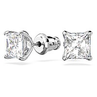 Swarovski Attract Rhodium Stud Earrings with Clear Crystals