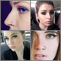 Fibo Steel 20G 12Pcs Stainless Steel Body Jewelry Piercing Nose Ring Hoop For Women6Mix Color 12Pcs 20G10Mm