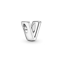 Pandora Jewelry Letter V Sterling Silver Charm