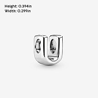 Pandora Jewelry Letter U Sterling Silver Charm